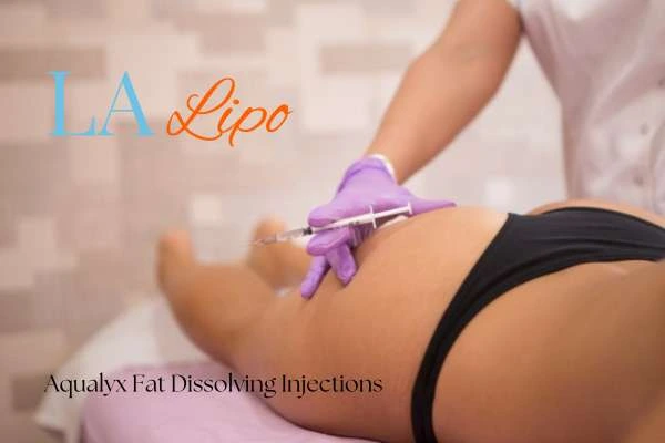 Woman having fat dissolving injections Swinton on thighs