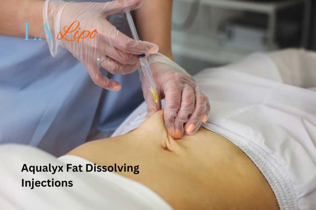 woman having fat dissolving injections Swinton in the stomach