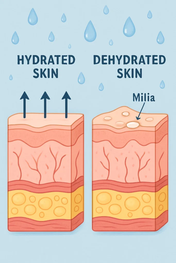 The importance of hydration and milia production Swinton