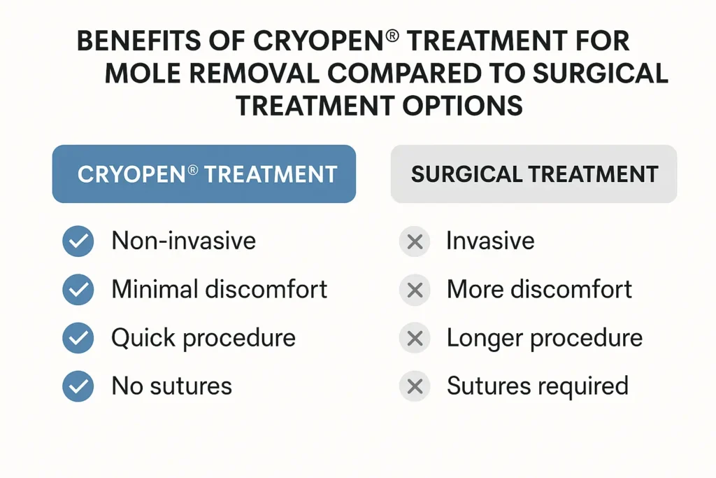 Benefits of facial mole removal Swinton - call our team today to book a consultation